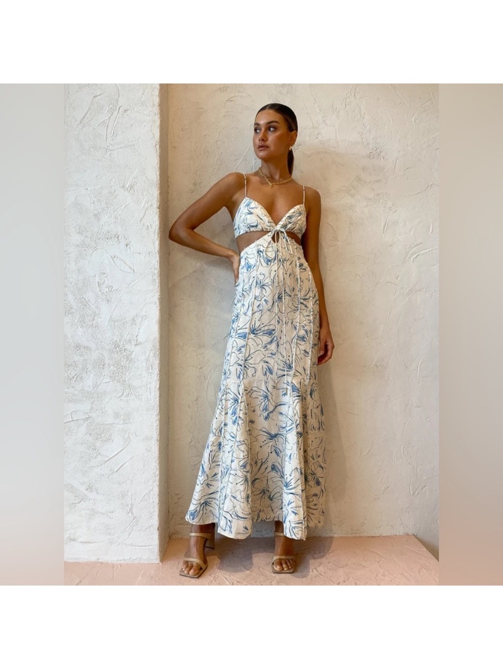 Significant Other Anita Floral Cutout Maxi Dress US 8 AU 12